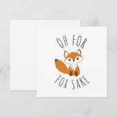 Oh voor Fox Sake Feestdagenkaart (Voorkant / Achterkant)