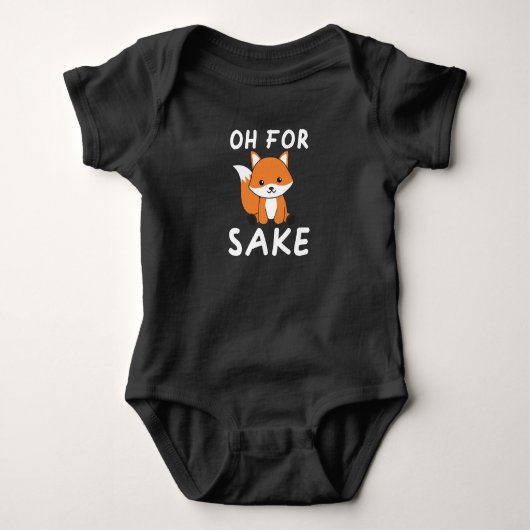 Oh voor Fox Sake Funny Foxes Pun Romper (Voorkant)