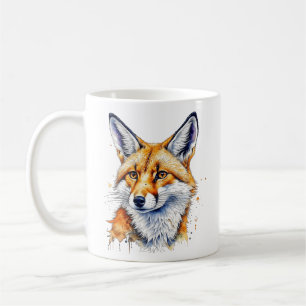 Oh, voor Fox Sake! Grappig Waterverf Fox Quote Koffiemok