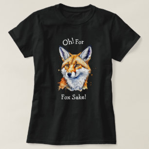 Oh, voor Fox Sake! Grappige Waterverf T-shirt