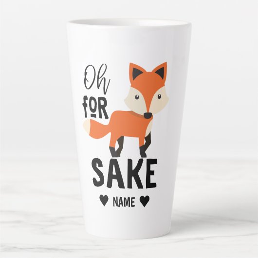 Oh voor Fox Sake Latte Mok (Voorkant)