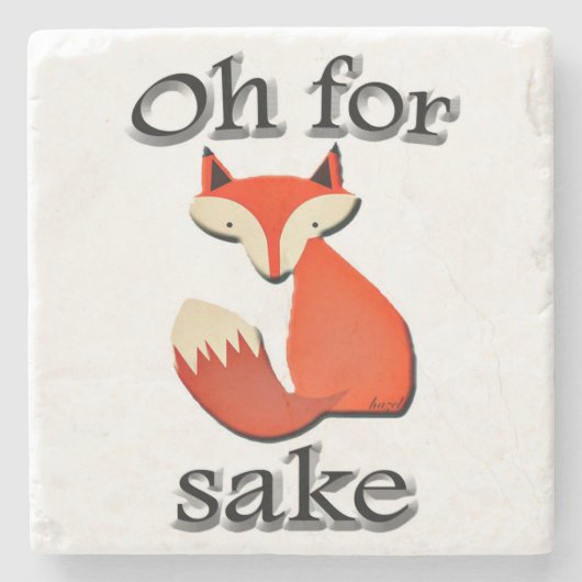 Oh voor Fox Sake Marble Onderzetter (Voorkant)