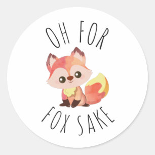 Oh voor Fox Sake Ronde Sticker