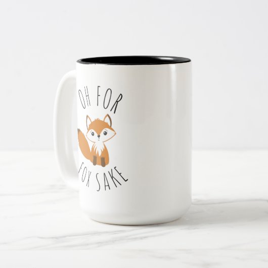 Oh voor Fox Sake Tweekleurige Koffiemok (Voorkant links)
