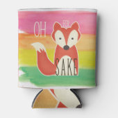 Oh voor Fox Sake Waterverf Stripes Blikjeskoeler (Voorkant)