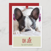 Oh Vreugde | de Grappige Kaart van de Foto van de (Voorkant / Achterkant)