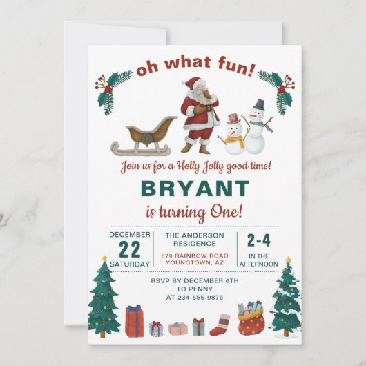 Oh Wat een feestdag voor kerstfeestdag met kerstmi Kaart (Voorkant)