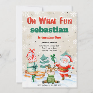 Oh wat een feestelijke uitnodiging voor kerstfeest