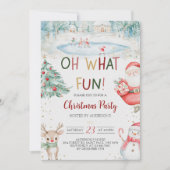 Oh Wat een feestelijke uitnodiging voor kerstfeest (Voorkant)