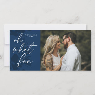 Oh wat een heldere kerstblauwe feestkaart feestdagenkaart