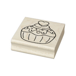 Oh, wat een lekkere cupcake 	rubberstempel