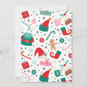 Oh wat een leuk elf kerstfeestje kaart (Achterkant)