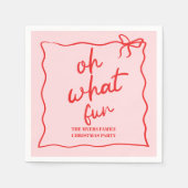 Oh wat een leuk handgetekend kerstfeest servet (Voorkant)