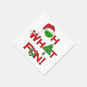 Oh wat een leuk kerst pickleball feest servet (Hoek)