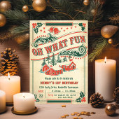 Oh wat een leuk kerst retro verjaardagsfeestje kaart