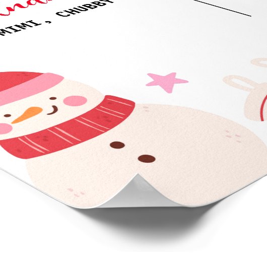 Oh Wat een leuk kerstfeest Milestone teken Poster (Hoek)