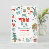 Oh wat een leuk kerstfeestje kaart (Staand voorkant)