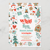 Oh wat een leuk kerstfeestje kaart (Voorkant / Achterkant)