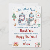 Oh wat een leuk sneeuw kerstfeest dank je kaart (Voorkant)