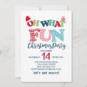 Oh wat een leuk typografie kerstfeest kaart (Voorkant)