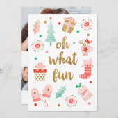 Oh wat een leuke feestdag script fotocard feestdagenkaart (Voorkant / Achterkant)