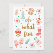 Oh wat een leuke gouden script kerstfotokaart (Voorkant)