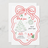 Oh wat een leuke grillige hand getrokken kerstfees kaart (Voorkant / Achterkant)