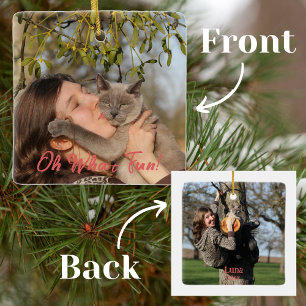 Oh wat een leuke huisdier kerst keramisch ornament