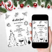 Oh wat een leuke kerst, handgetekende kerst kaart