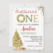 Oh wat een leuke kerst verjaardag uitnodiging (Voorkant)