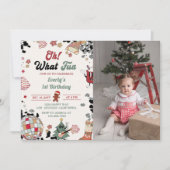 Oh Wat een leuke kerstdiscobal Verjaardag Foto Kaart (Voorkant)