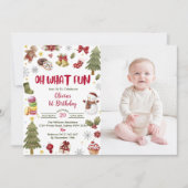 Oh wat een leuke kerstfeestfoto kaart (Voorkant)