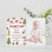 Oh wat een leuke kerstfeestfoto kaart (Staand voorkant)