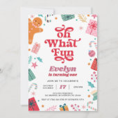 Oh Wat een leuke kerstroze verjaardag Kaart (Voorkant)