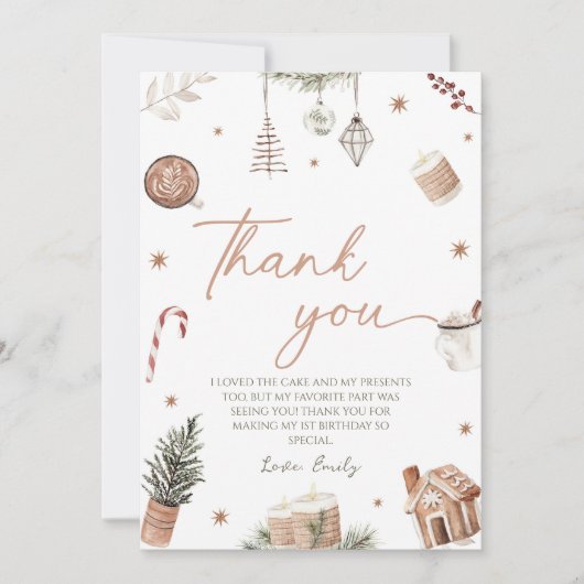 Oh wat een leuke kerstverjaardag, dank je wel kaar kaart (Voorkant)