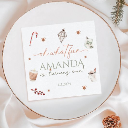 Oh wat een leuke kerstverjaardag servet