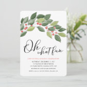 Oh Wat een leuke Waterverf kerstfeest met kerst Kaart (Staand voorkant)