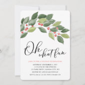 Oh Wat een leuke Waterverf kerstfeest met kerst Kaart (Voorkant)