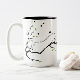 Oh, wat een mooie ochtendmok tweekleurige koffiemok