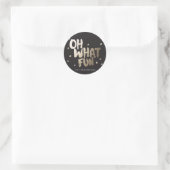 OH WAT FUN STICKER Kerst sticker (Tas)