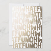 OH WAT FUN zwarte feestfeestfeestfeestdag Kaart (Achterkant)