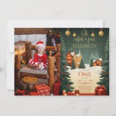 Oh wat leuk 1e verjaardag foto kerst kaart (Voorkant)