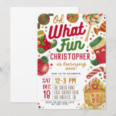 Oh wat leuk 1e verjaardag kerst kaart (Voorkant / Achterkant)