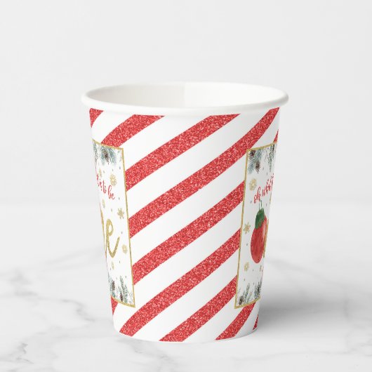 Oh, wat leuk dat het één is - Kerstmis -  Papieren Bekers (Links)