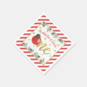 Oh, wat leuk dat het één kerstfeest wordt servet (Hoek)