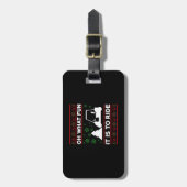 Oh, wat leuk dat het is om de Golfkerkerst te rijd Bagagelabel (Voorkant verticaal)