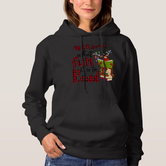 Oh, wat leuk dat het is om de kerstgriep te lezen hoodie (Voorkant)