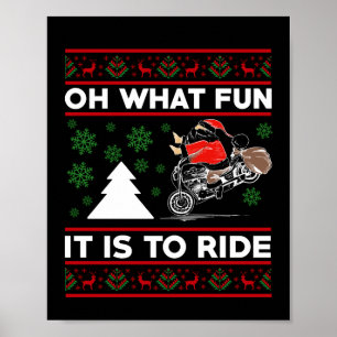 Oh, wat leuk dat het is om de Santa Motocross vuil Poster