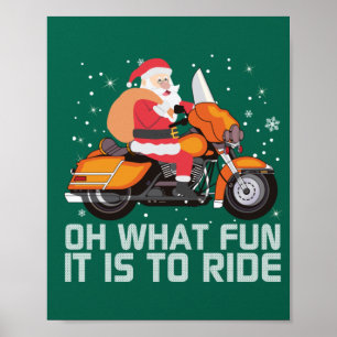 Oh, wat leuk dat het is voor de kerstmannetjesmoto poster