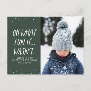 Oh wat leuk dat het niet één kerstfoto gekke was feestdagenkaart